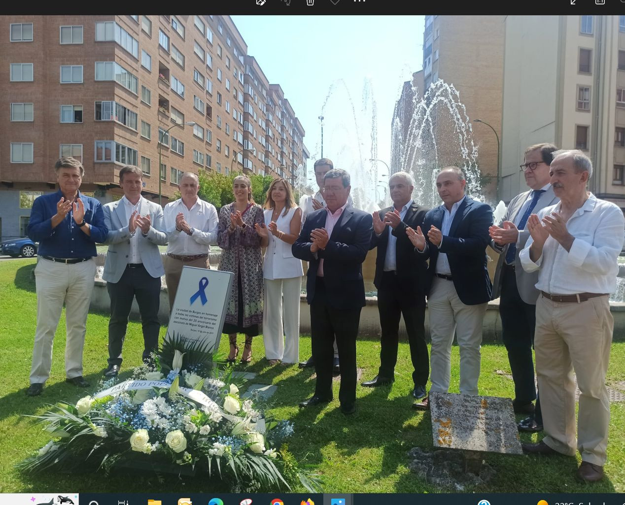 Acto de conmemoración del XXV aniversario del asesinato de Miguel Ángel Blanco organizado por el PP Burgos