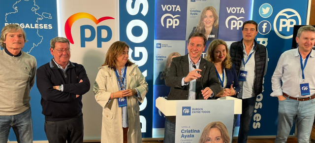 Comparecencia de la dirección provincial del PP de Burgos tras conocerse los resultados electorales